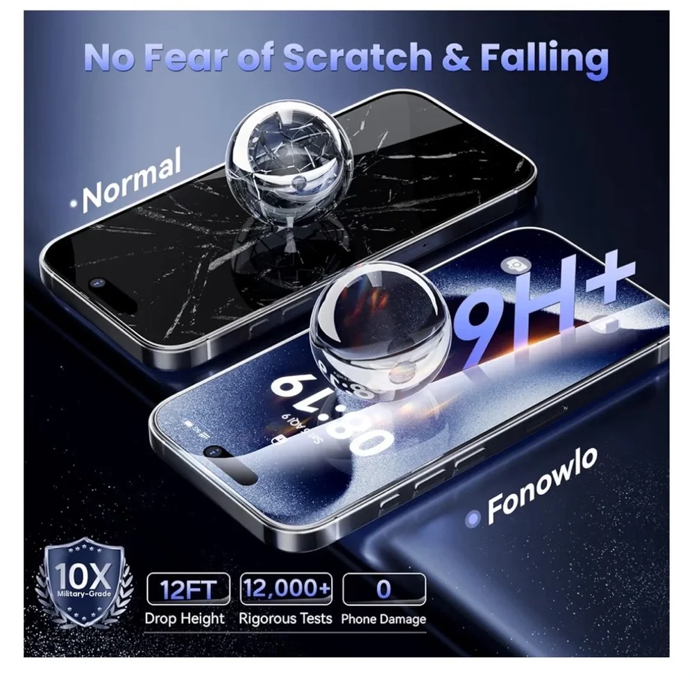 iPhone 17 Pro Privacy Glass 3-Pack + Shokz Magnetic Charger Bundle New
